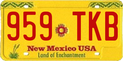 NM license plate 959TKB