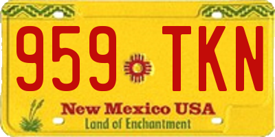 NM license plate 959TKN