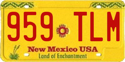 NM license plate 959TLM