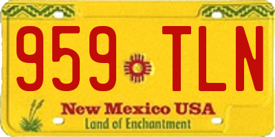 NM license plate 959TLN