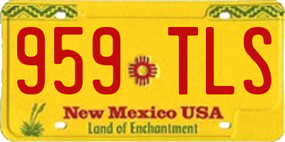 NM license plate 959TLS