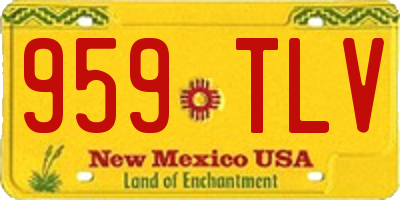 NM license plate 959TLV