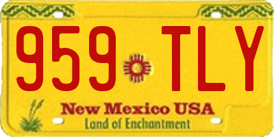 NM license plate 959TLY