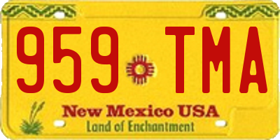 NM license plate 959TMA