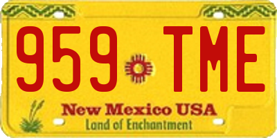 NM license plate 959TME