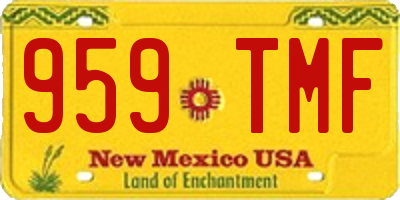 NM license plate 959TMF