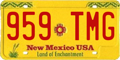 NM license plate 959TMG