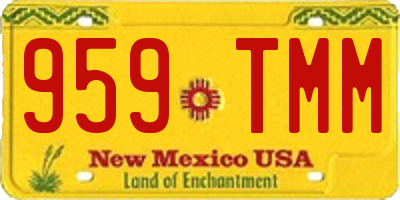 NM license plate 959TMM