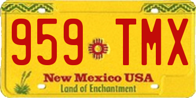 NM license plate 959TMX