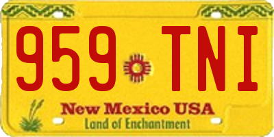 NM license plate 959TNI