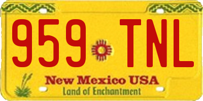 NM license plate 959TNL