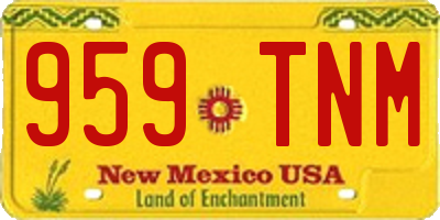 NM license plate 959TNM