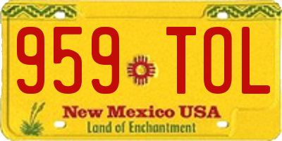 NM license plate 959TOL