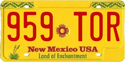 NM license plate 959TOR