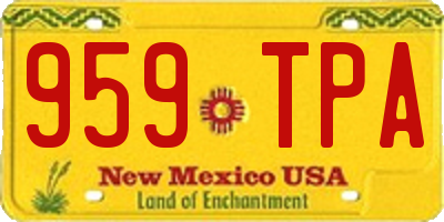 NM license plate 959TPA