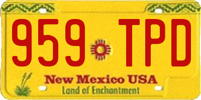 NM license plate 959TPD
