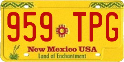 NM license plate 959TPG