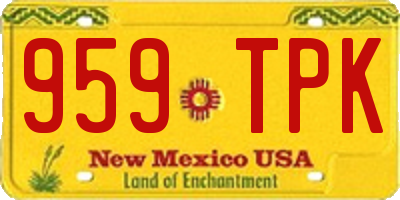 NM license plate 959TPK