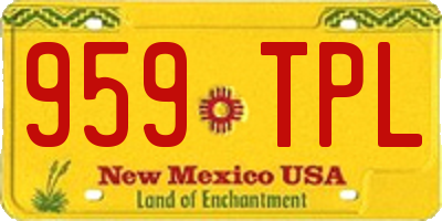 NM license plate 959TPL