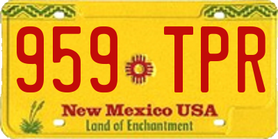 NM license plate 959TPR