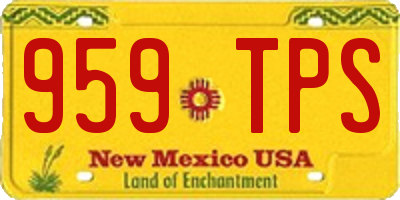 NM license plate 959TPS