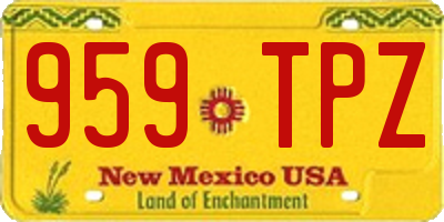 NM license plate 959TPZ