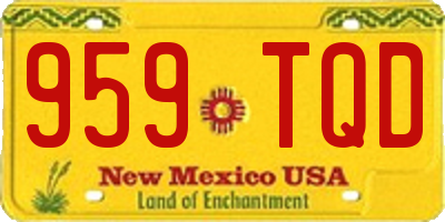 NM license plate 959TQD