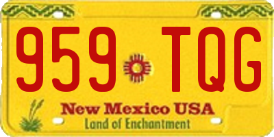 NM license plate 959TQG