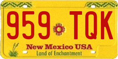 NM license plate 959TQK