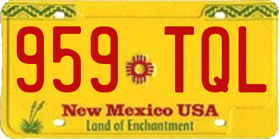 NM license plate 959TQL