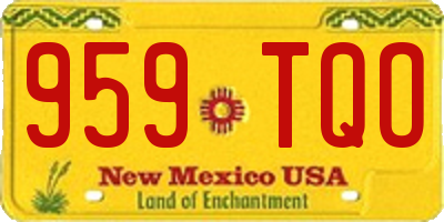 NM license plate 959TQO