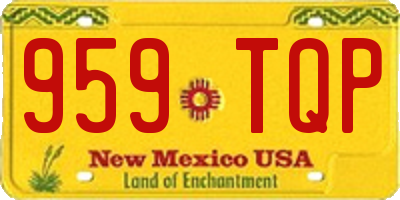 NM license plate 959TQP