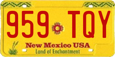 NM license plate 959TQY