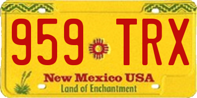 NM license plate 959TRX