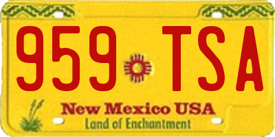 NM license plate 959TSA