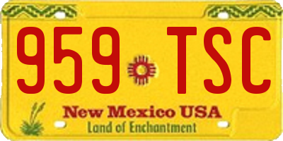NM license plate 959TSC