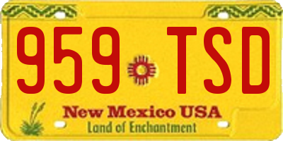 NM license plate 959TSD