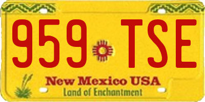 NM license plate 959TSE