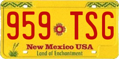 NM license plate 959TSG