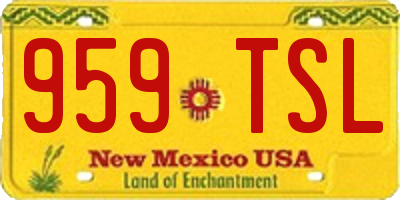 NM license plate 959TSL