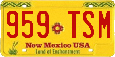 NM license plate 959TSM