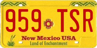 NM license plate 959TSR