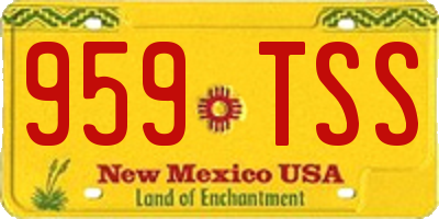 NM license plate 959TSS