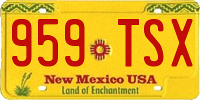 NM license plate 959TSX