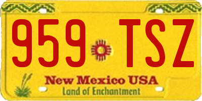 NM license plate 959TSZ