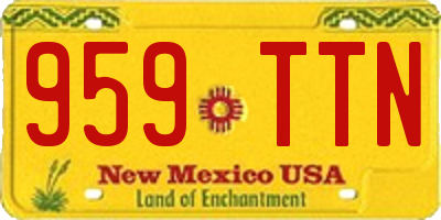 NM license plate 959TTN