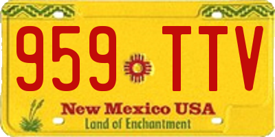 NM license plate 959TTV