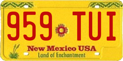 NM license plate 959TUI