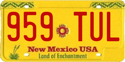 NM license plate 959TUL