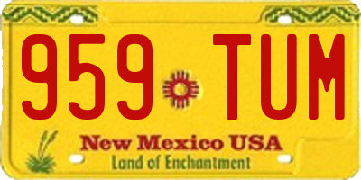 NM license plate 959TUM